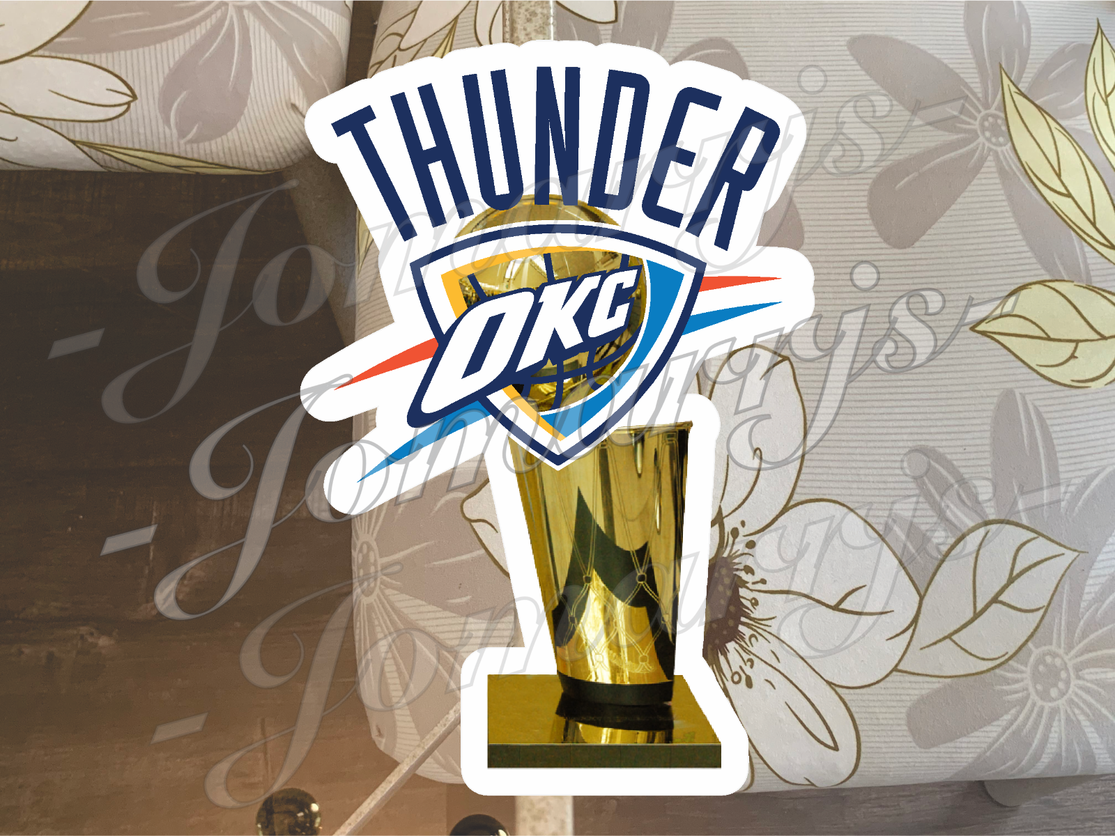 Oklahoma City Thunder OKC 2024-2025 Champions Logo NBA Sticker Decal 2"-18"