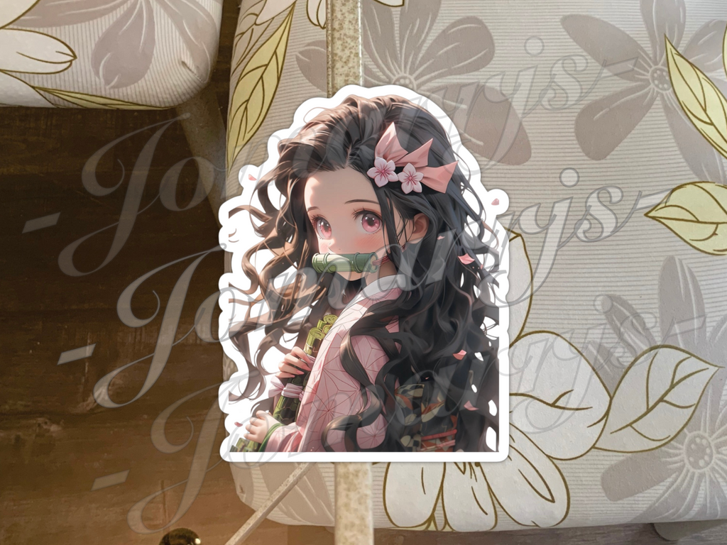 Demon Slayer: Kimetsu no Yaiba Anime Nezuko Kamado Chibi Sticker Decal 1-4  cute