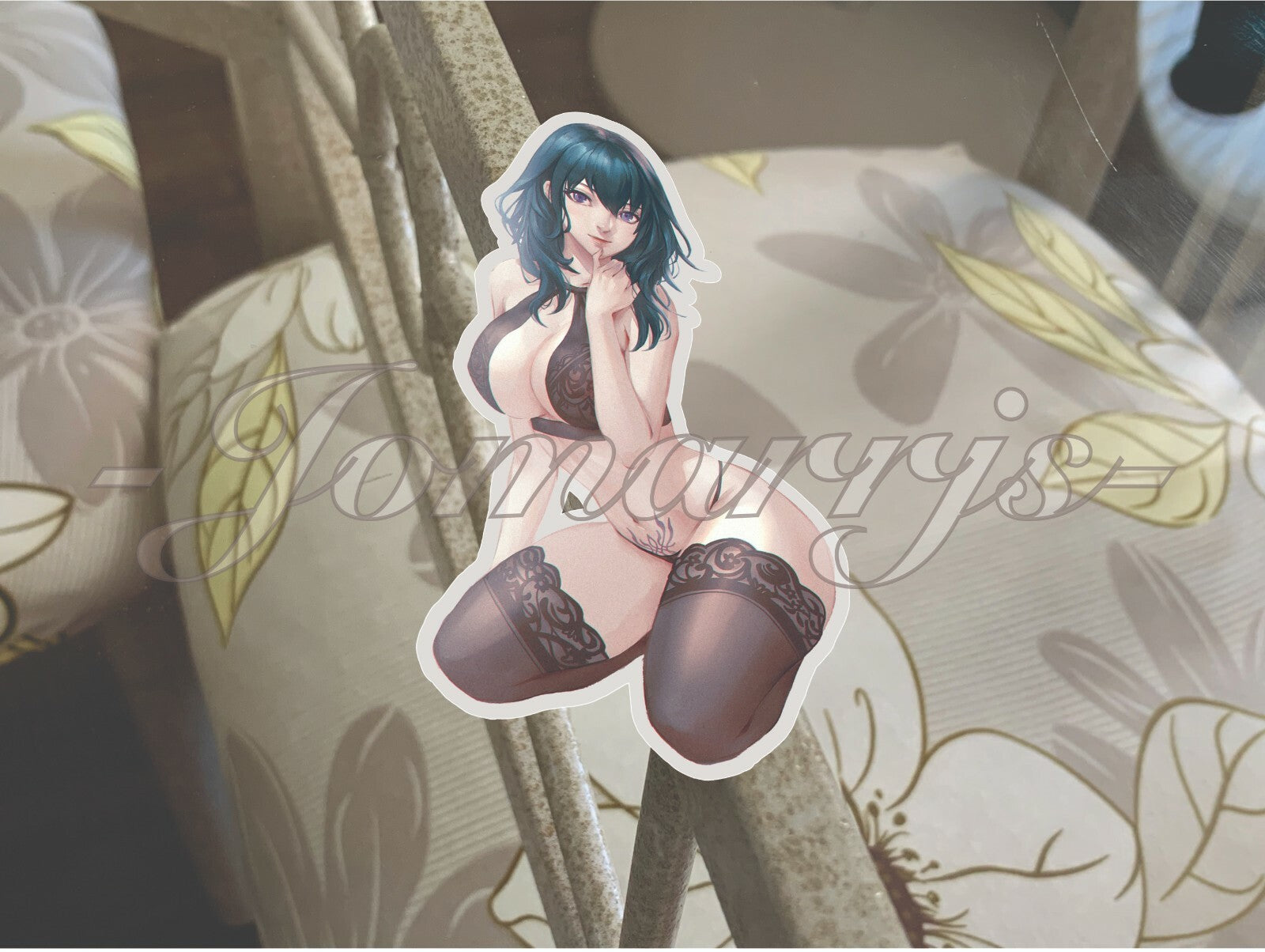 Fire Emblem Three Houses - Anime - Byleth Bikini Sun Fun Sticker Decal 1