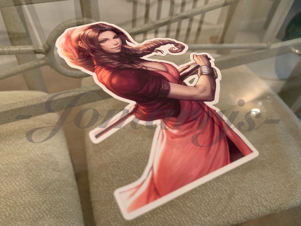 Final Fantasy Gaming Aerith Gainsborough Sticker Decals Vinyl ff 7 anime vii A.