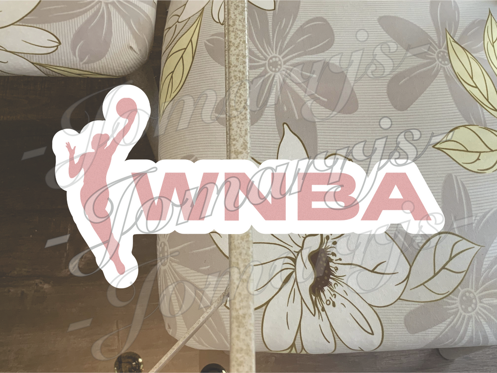 WNBA Logo Custom Colored Sticker Decal car laptop waterproof tumbler Sz 2"-18"