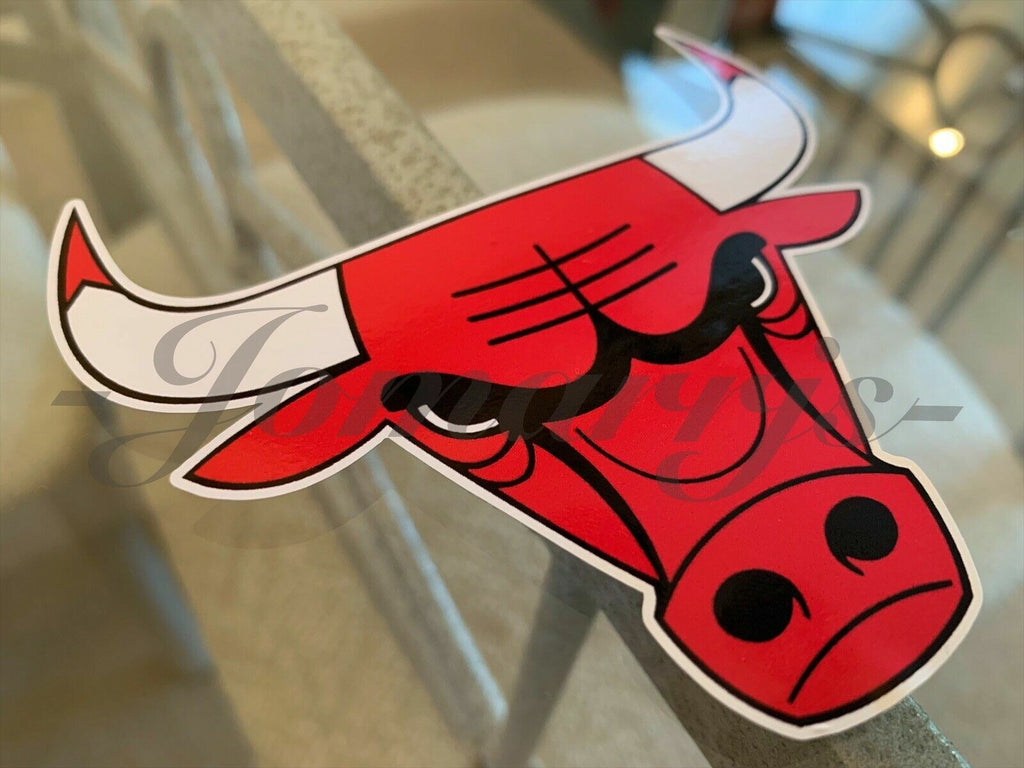 Chicago Bulls Basketball Team Mascot Logo NBA Sticker Decal Vinyl Windy City