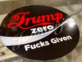 Parody Donald Trump Coca-Cola Zero "Sugar" Given Sticker MAGA Dark Crude Humor