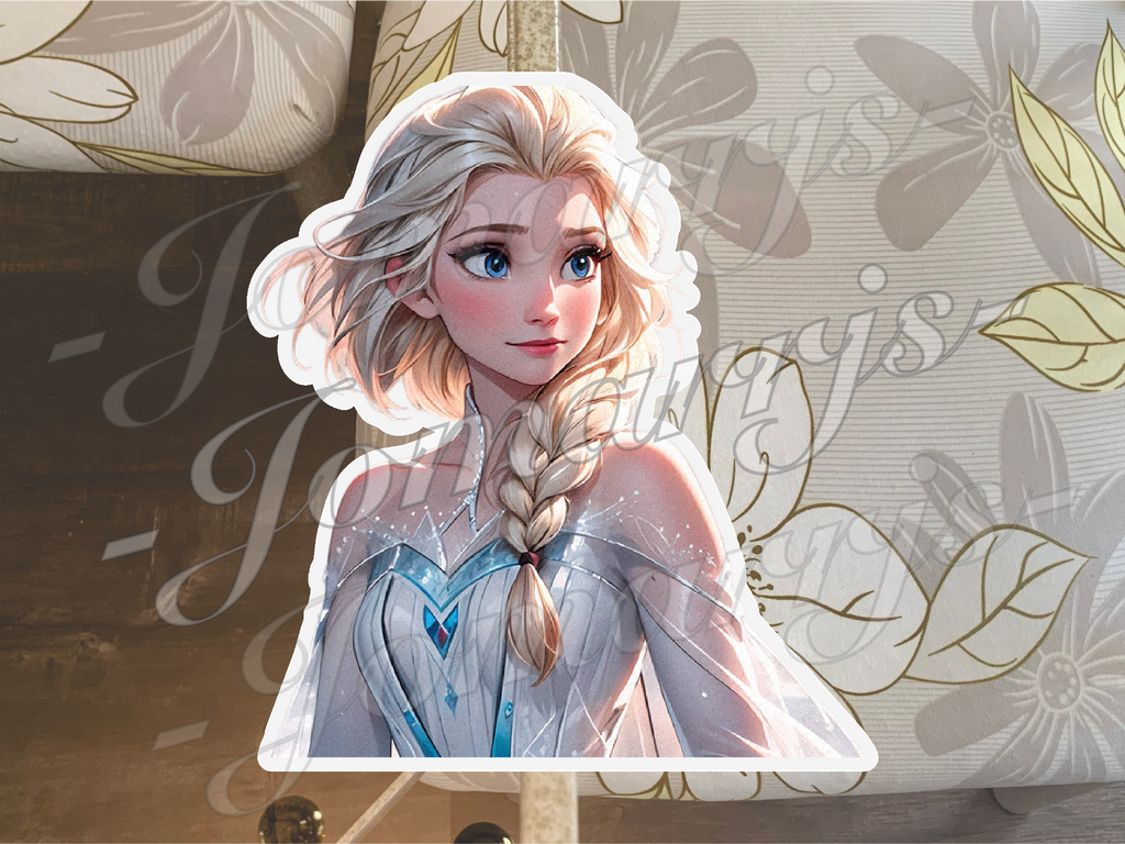 Disney Frozen - Anime - Elsa 003 Custom Sticker Decal Art Car Laptop *Sz:5”-18”*
