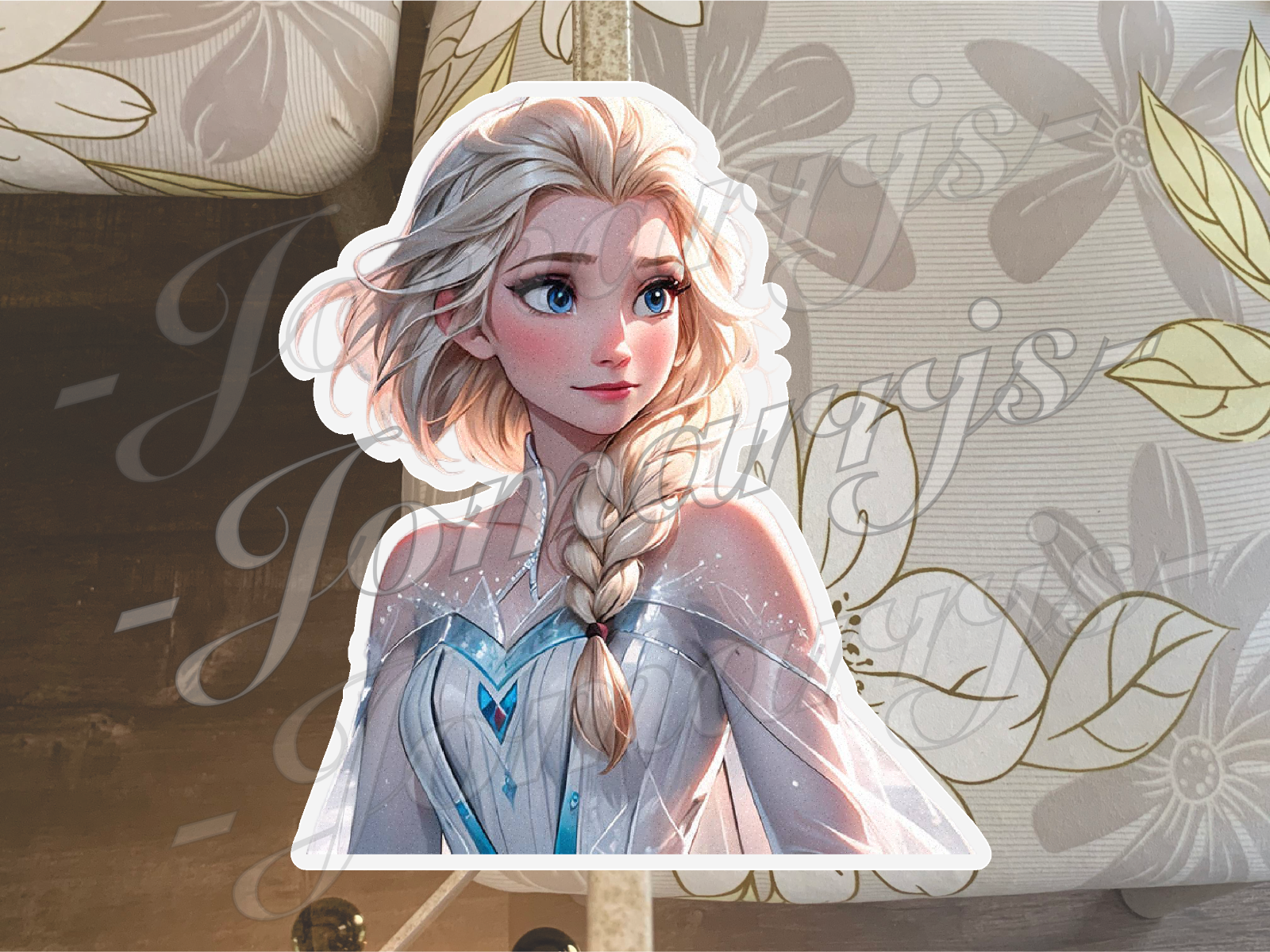 Disney Frozen - Anime - Elsa 003 Custom Sticker Decal Art Car Laptop *Sz:5”-18”*