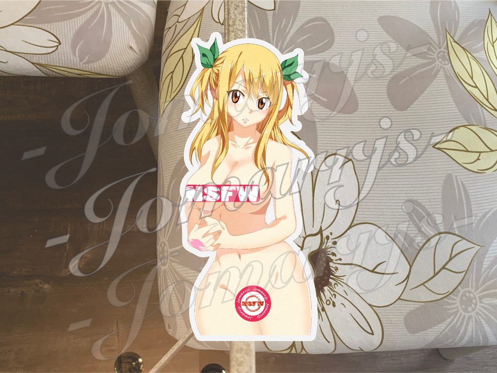 Fairy Tail - Anime - Lucy Heartfilia lewd oppai Sticker 001 waifu manga nsfw art