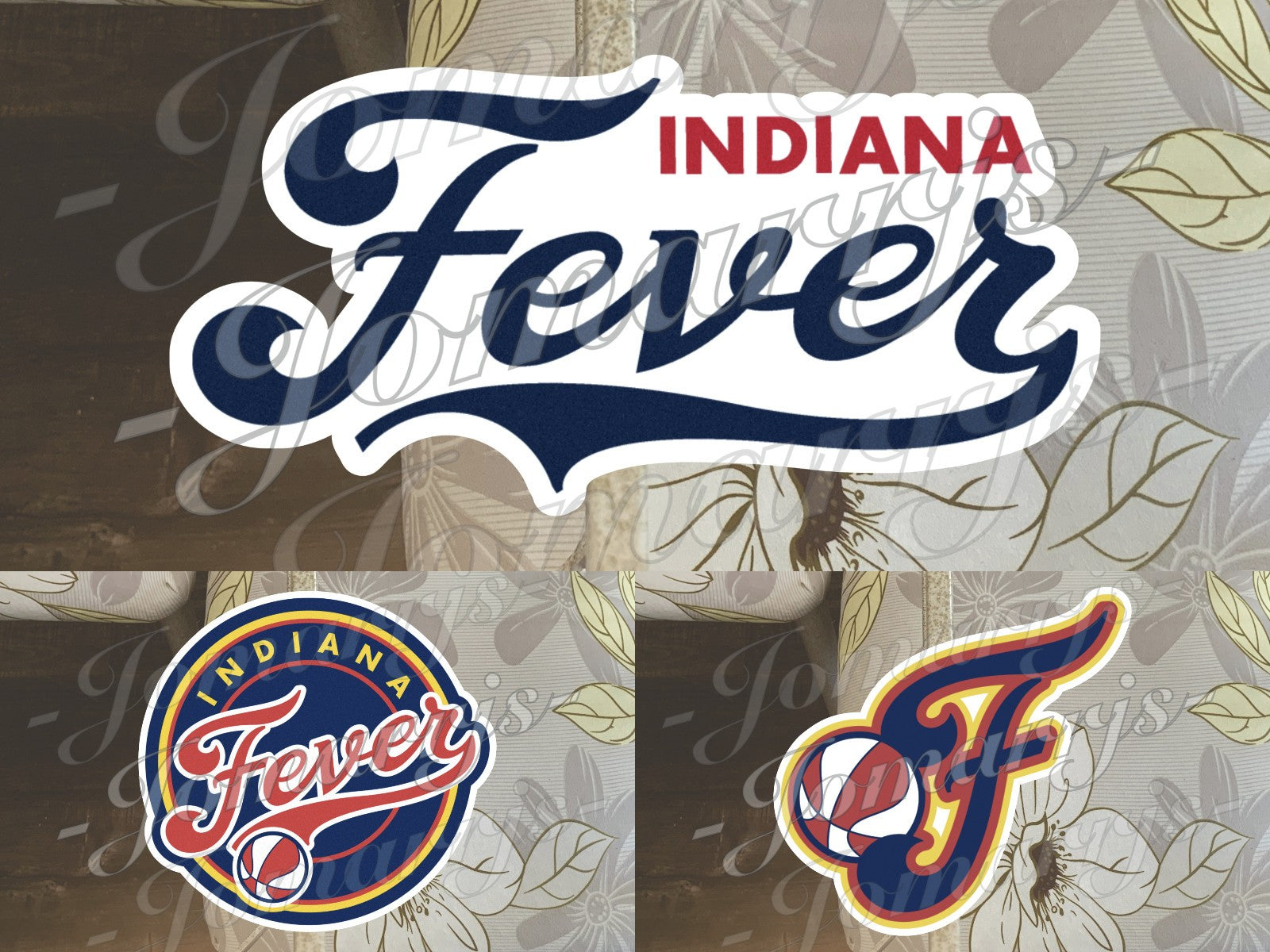 Indiana Fever WNBA Logo Custom Colored Sticker Decal waterproof Sz 2"-18"