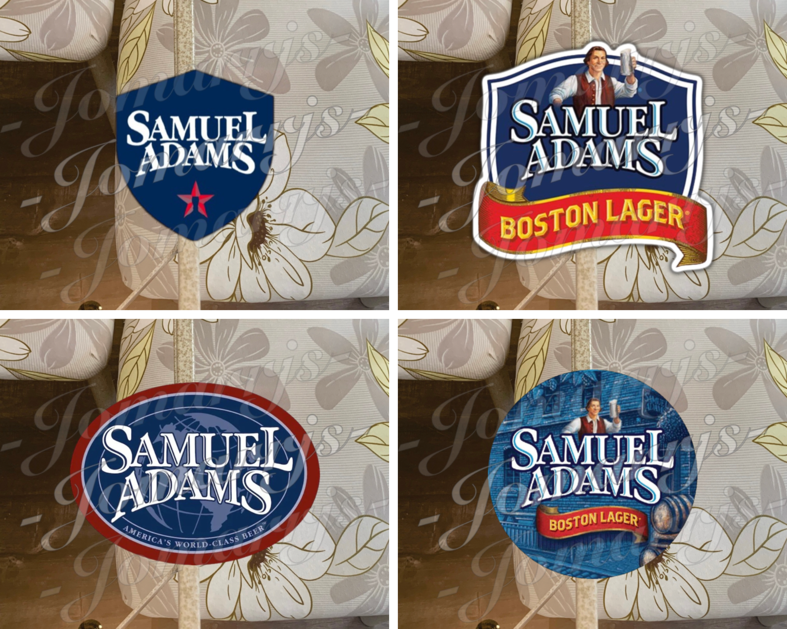 Samual Adams Boston Lager Beer Logo Sticker Decal waterproof tumbler Sz 2"-18"