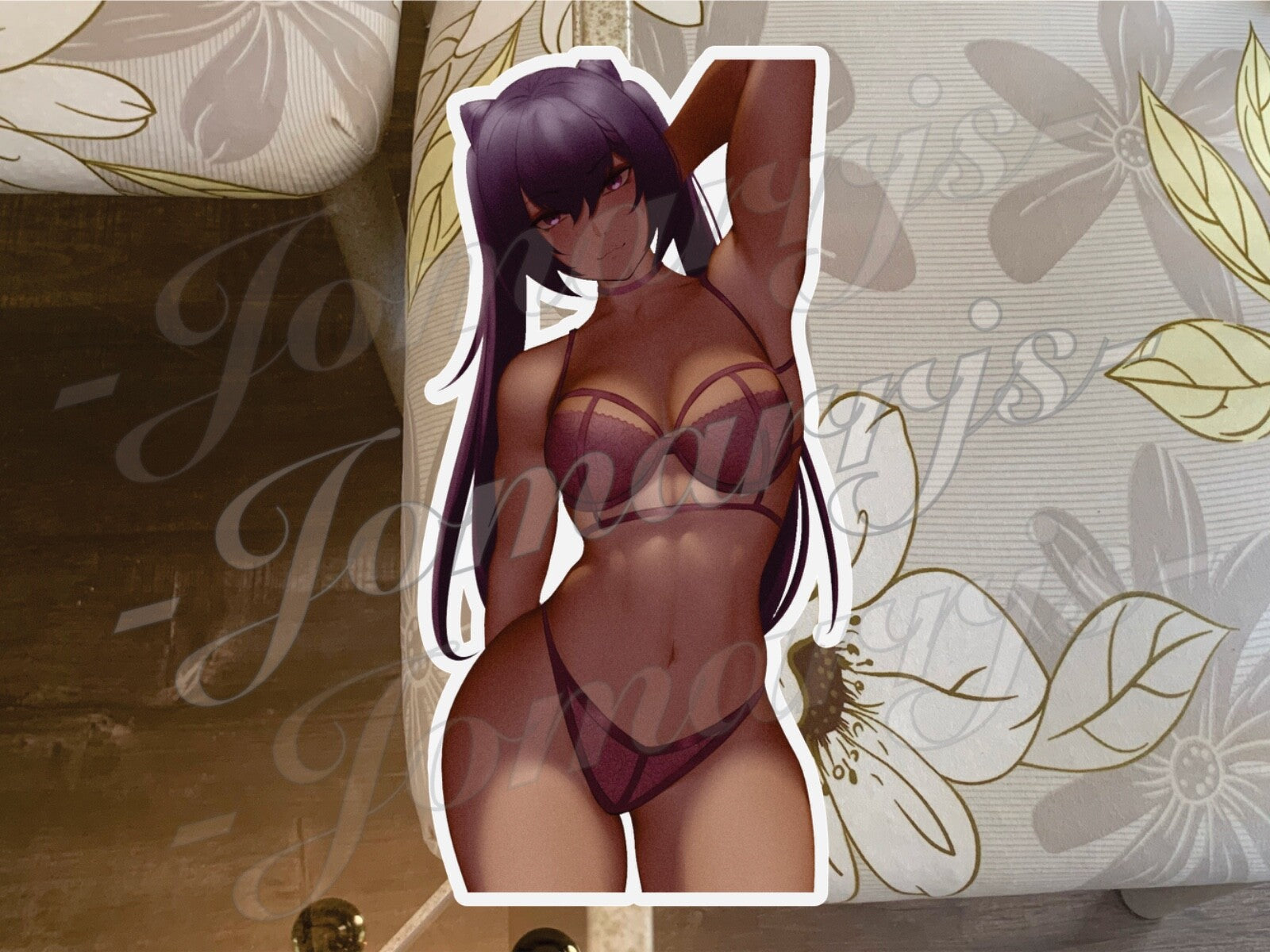 Genshin Impact Keqing Anime Sexy Custom Sticker Decal Vinyl Art Car Laptop 1