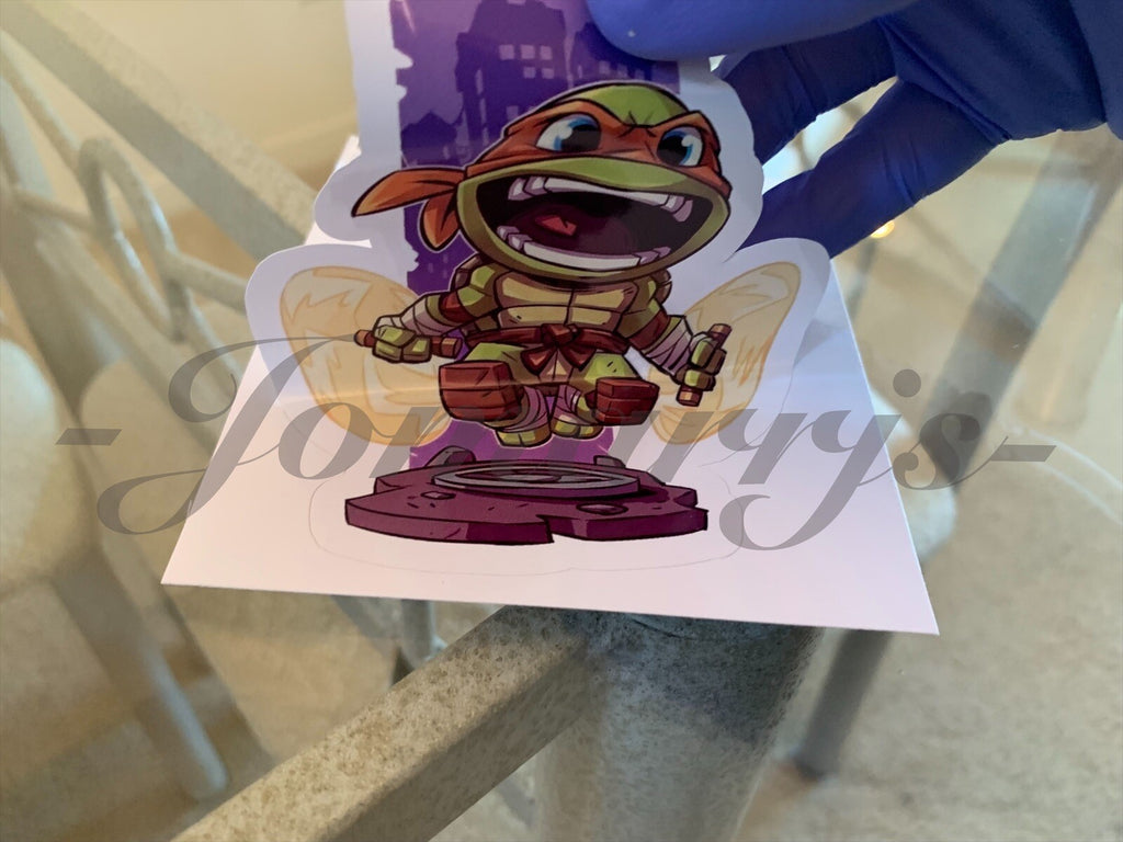 Teenage Mutant Ninja Turtles Michelangelo Sticker Decal Sign Chibi Movie