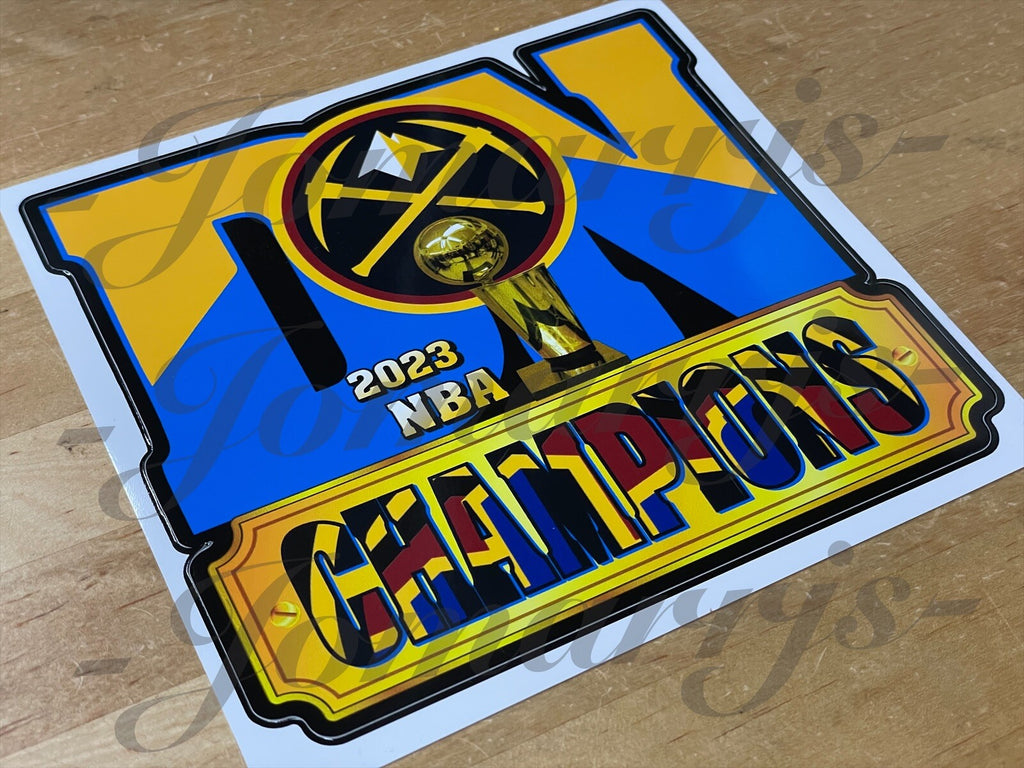 Denver Nuggets Basketball Custom 2023 NBA Champions Logo Sticker Decal 4"-18"