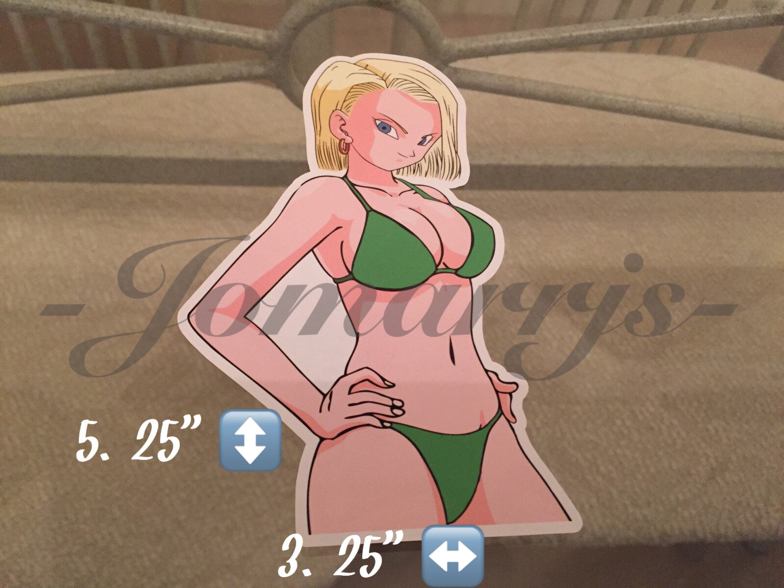 Dragon Ball Z Anime Android 18 Bikini Sun Fun Sticker Decal Vinyl DBZ