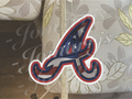 Atlanta Braves Custom American Flag MLB Sticker Decal #ForTheA 2"-18" waterproof