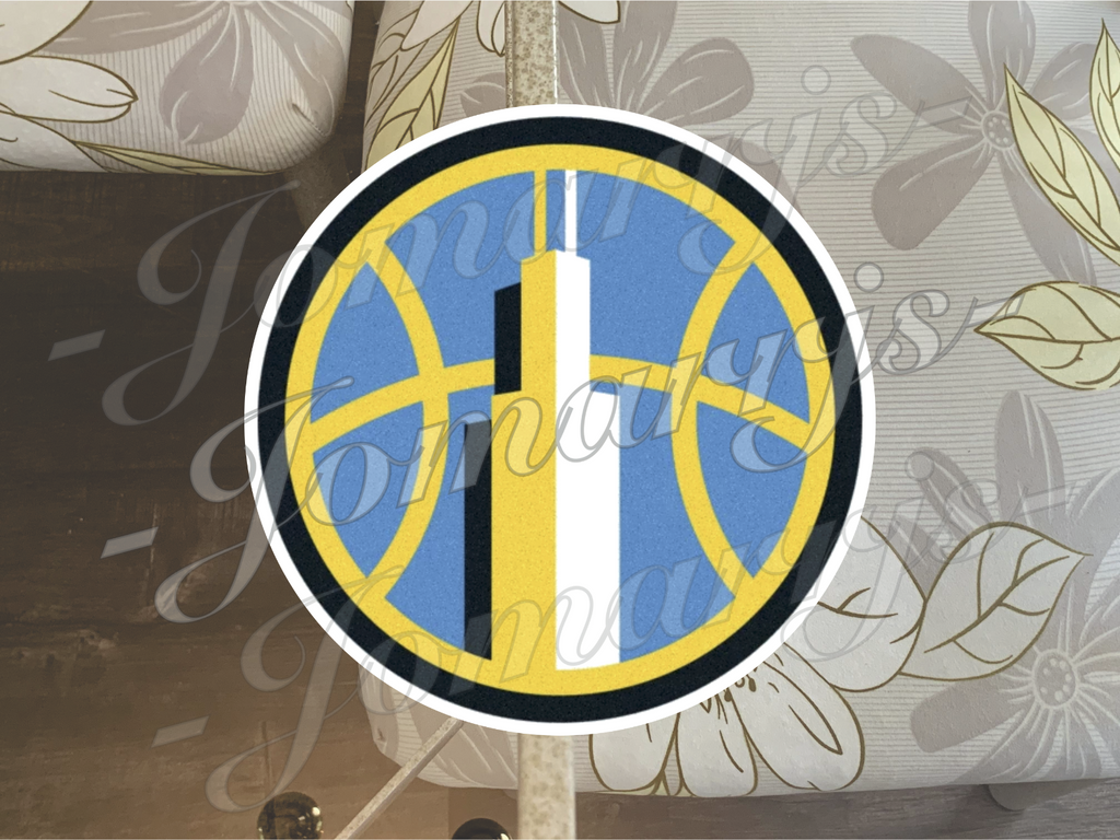 Chicago Sky WNBA Logo Custom Colored Sticker Decal waterproof Sz 2"-18"