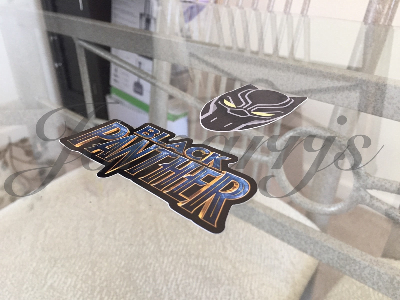 Marvel Black Panther 2-in-1 Mask & Logo Sticker Decal Sign Comic Movie Avengers
