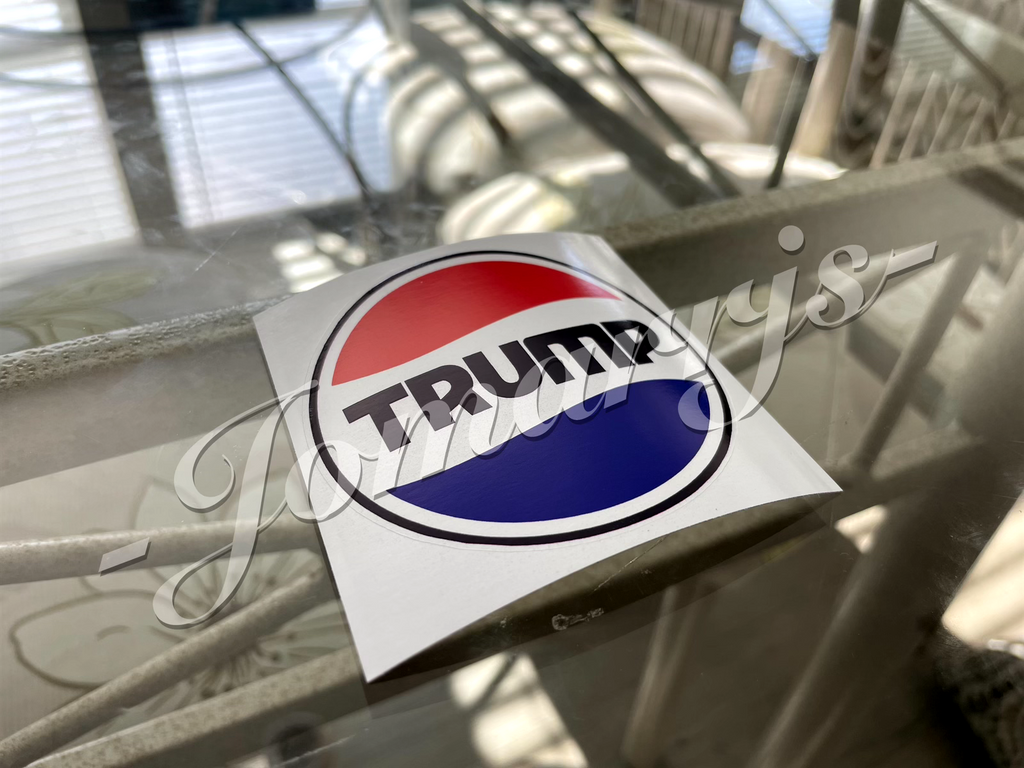 Custom Parody Donald Trump Pepsi Cola Fan funny Sticker Decal MAGA 45 47 vance