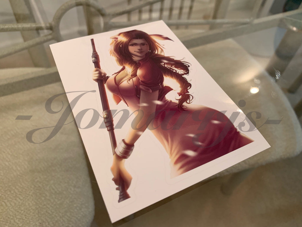 Final Fantasy Gaming Aerith Gainsborough Sticker Decals Vinyl ff 7 anime vii B.