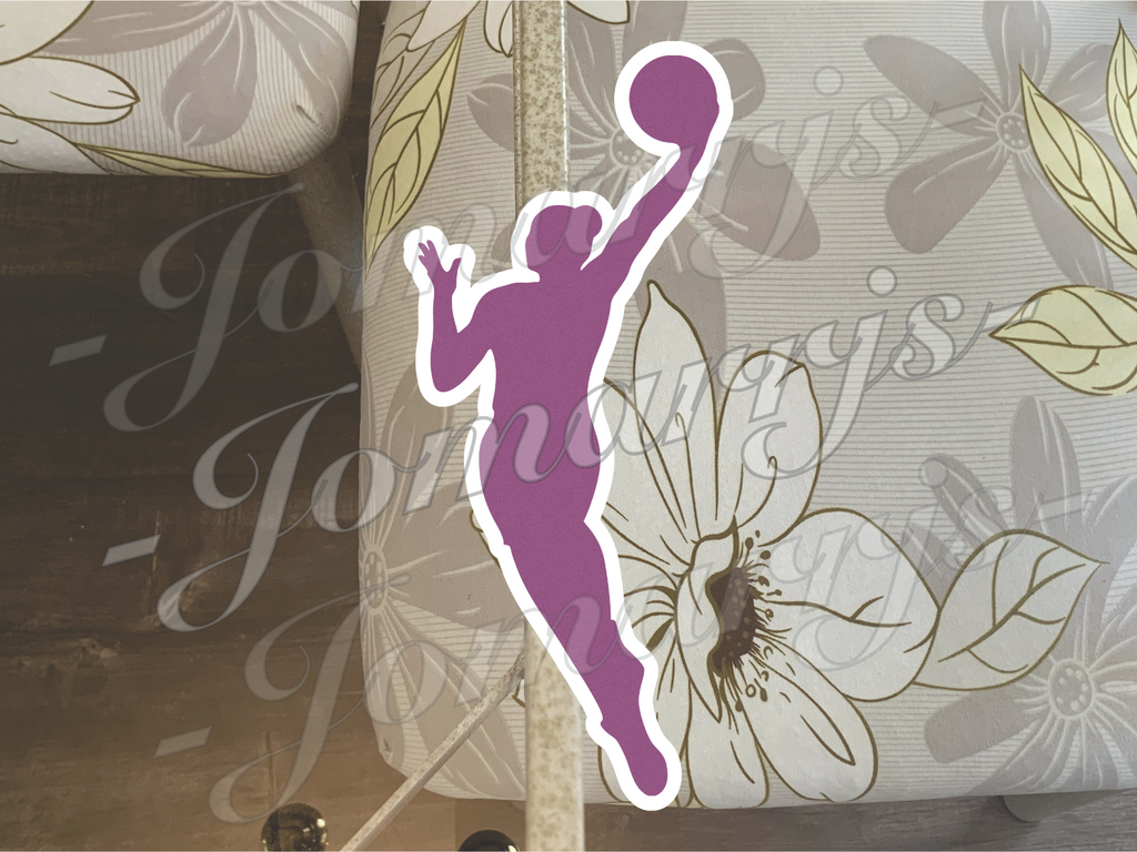 WNBA Logo Custom Colored Decal laptop waterproof tumbler Sz 2"-18"