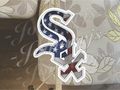 Chicago White Sox Custom American Flag MLB Sticker Decal 2-18" waterproof