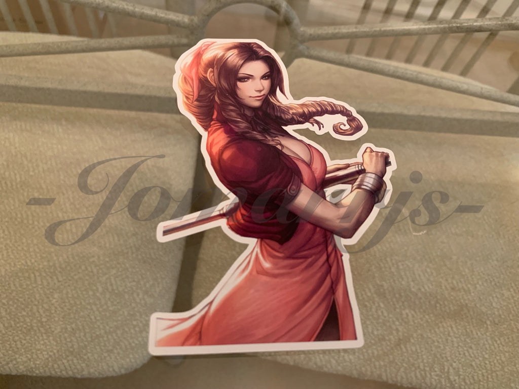 Final Fantasy Gaming Aerith Gainsborough Sticker Decals Vinyl ff 7 anime vii A.