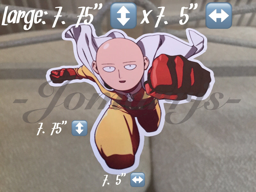 One Punch Man - Anime - Saitama - "Charging Punch" Anime Decal Sticker *3 Sizes*