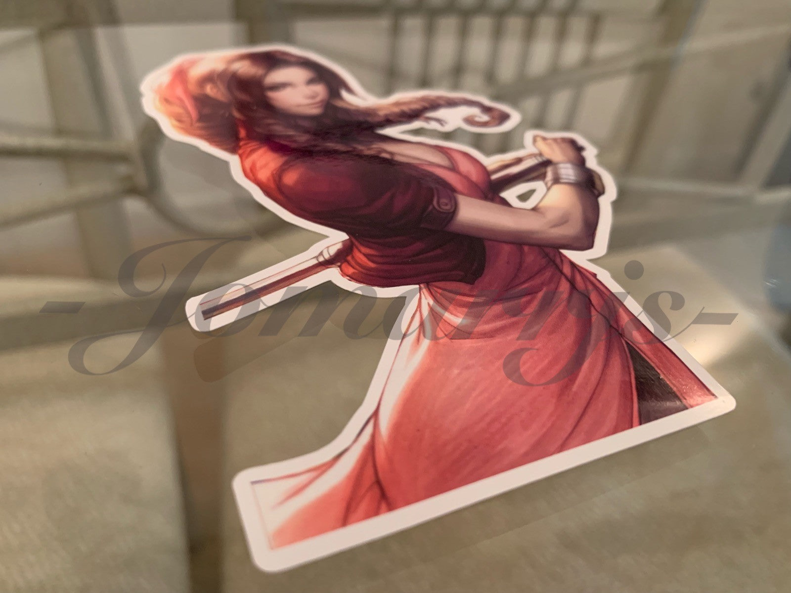 Final Fantasy Gaming Aerith Gainsborough Sticker Decals Vinyl ff 7 anime vii A.