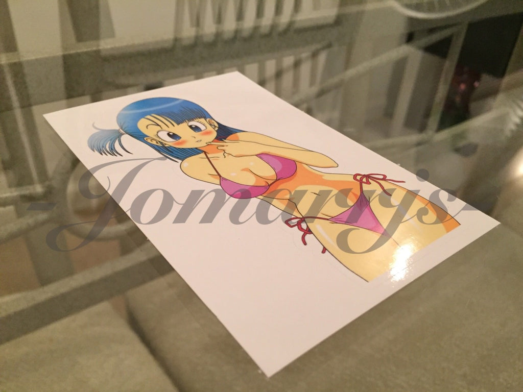 Dragon Ball Z Anime Bulma Bikini Sun Fun Sticker Decal Vinyl Comic DBZ