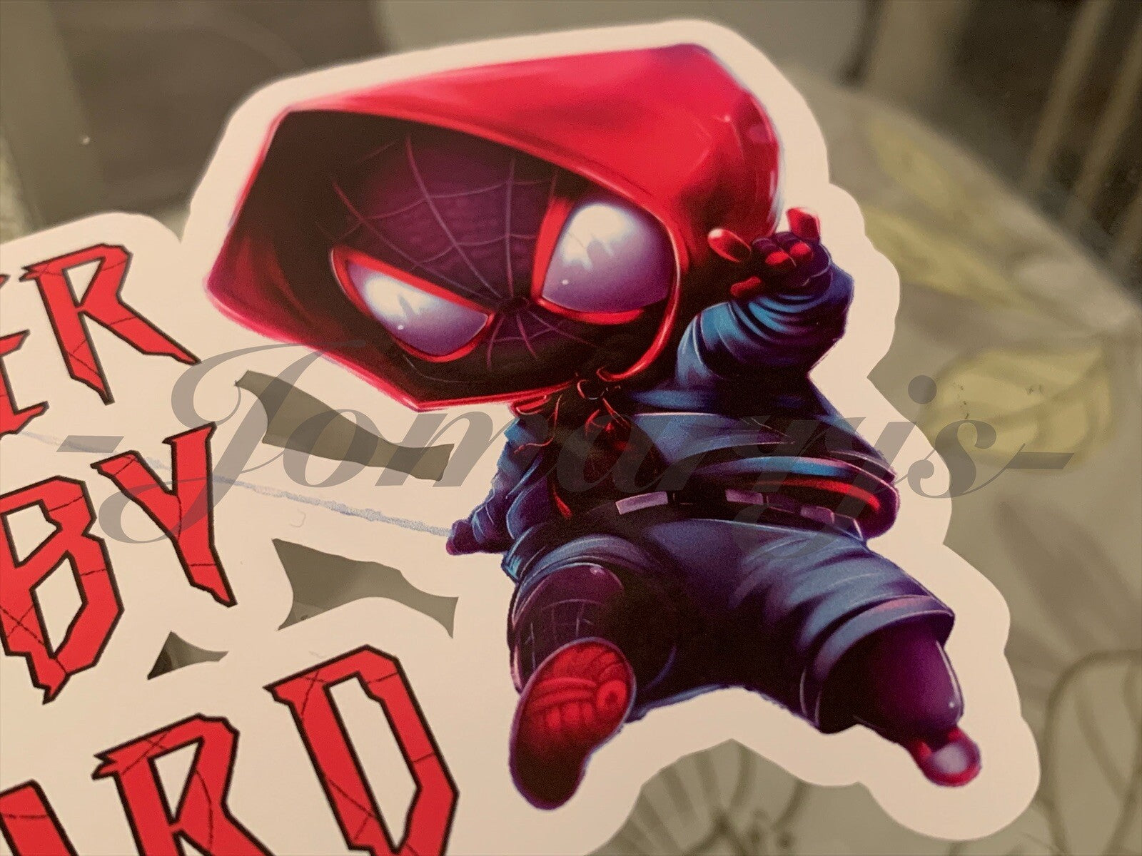 Custom Chibi Spiderman Baby (or Kid) on Board Sticker Decal spider miles morales