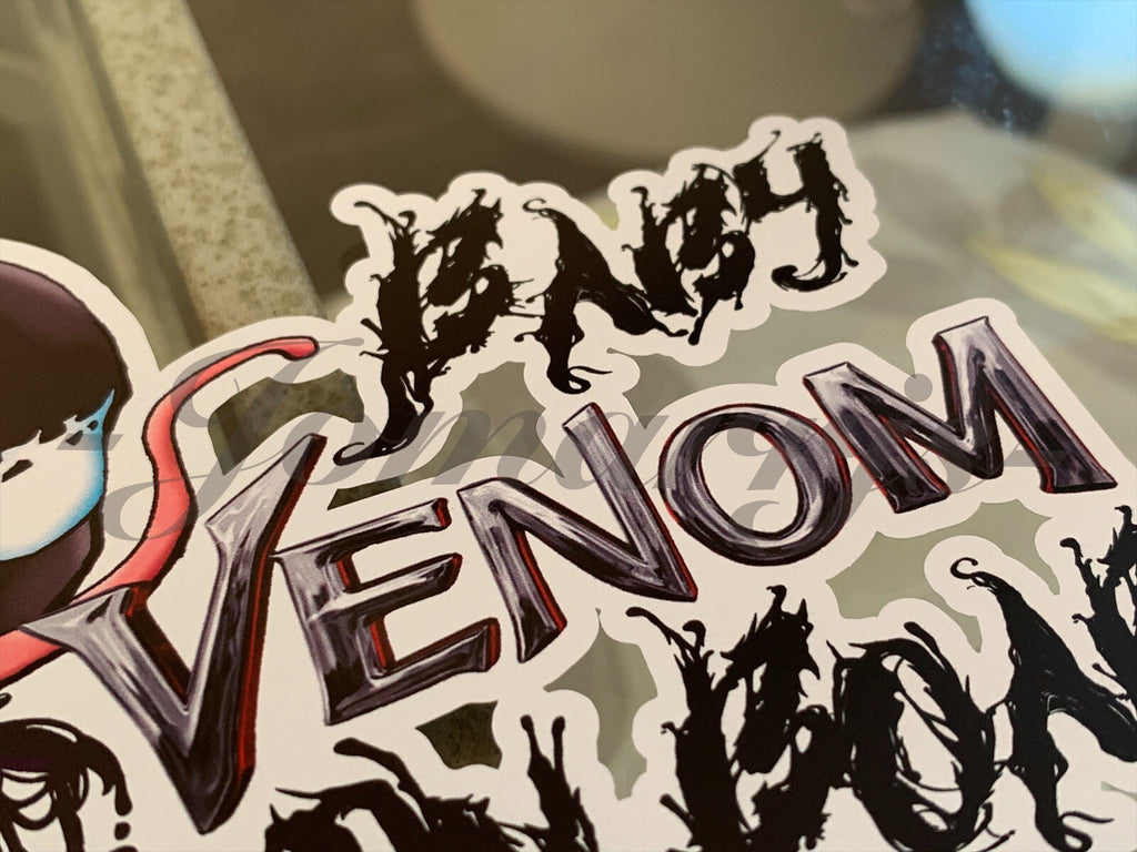 Custom Chibi Venom Baby (or Kid) on Board Sticker Decal Marvel Spiderman comic