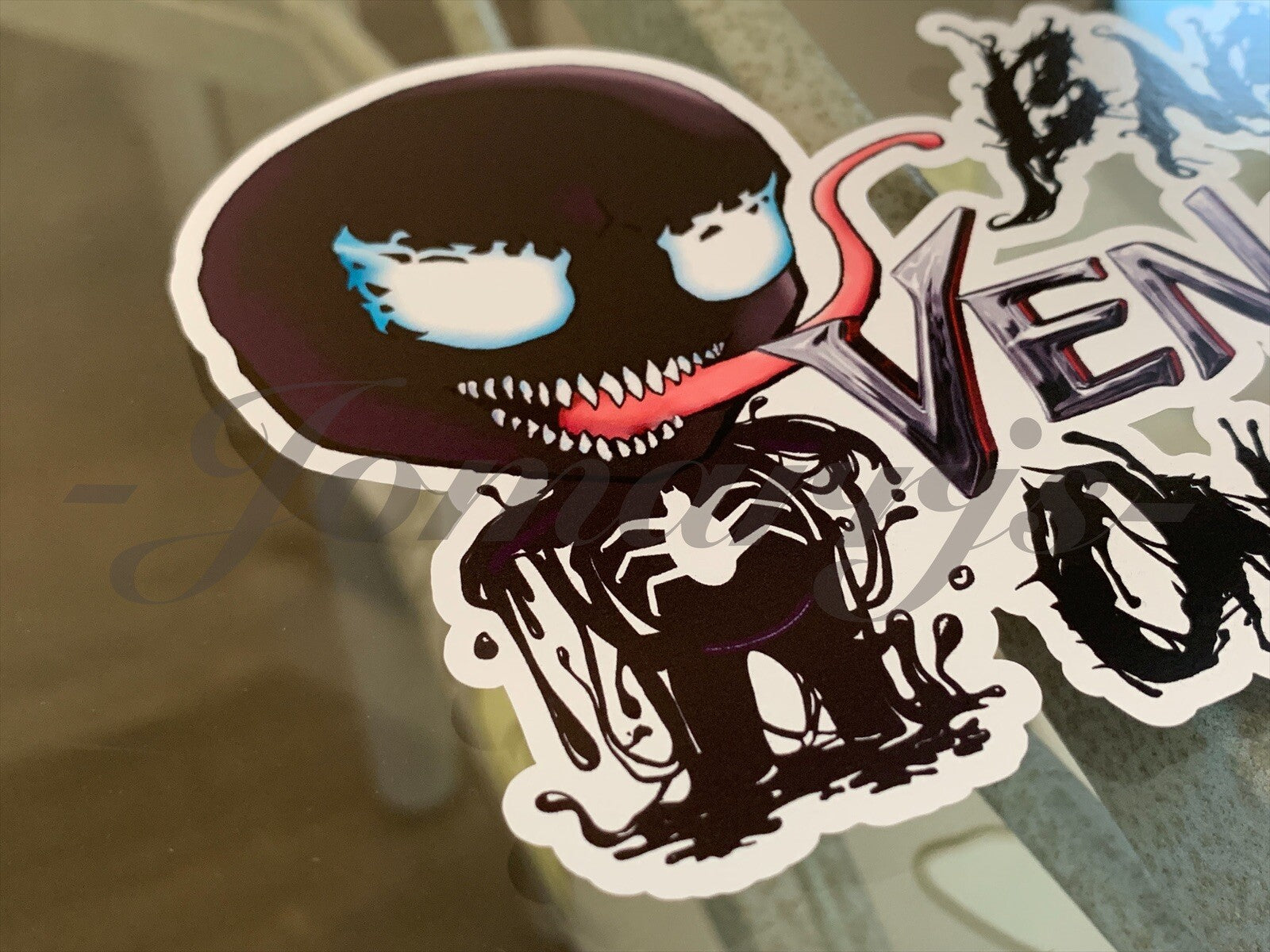 Custom Chibi Venom Baby (or Kid) on Board Sticker Decal Marvel Spiderman comic