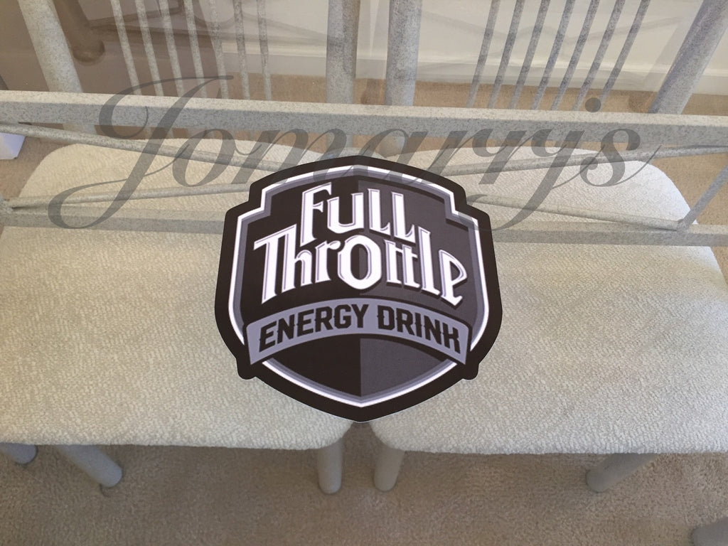 Full Throttle Energy Drink Stickers Decal Logo BMX Moto Nascar Racing Red Bull