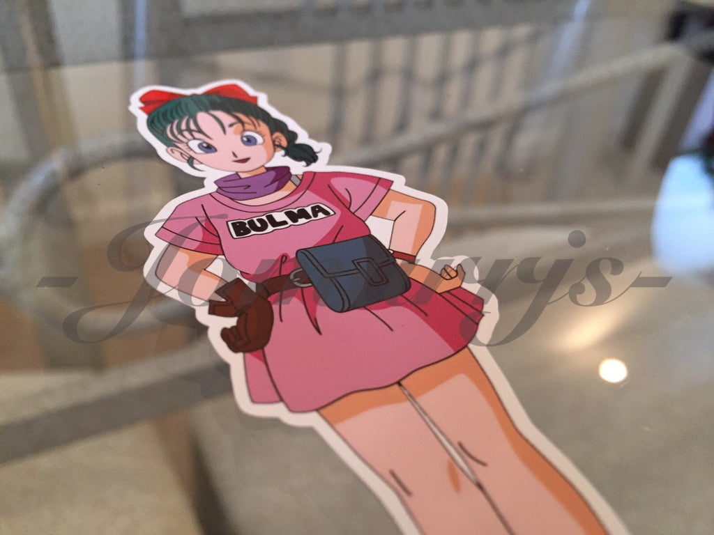 Dragon Ball Z Anime Bulma "Hands on Hips" Sticker Decal Vinyl Comic DBZ