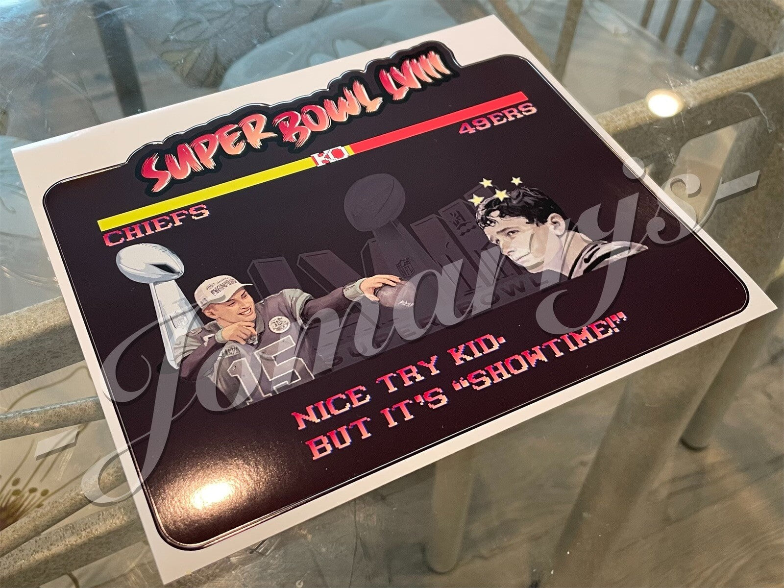 Kansas City Chiefs Custom Sticker Super Bowl Champions 58 LVIII Street Fighter 2