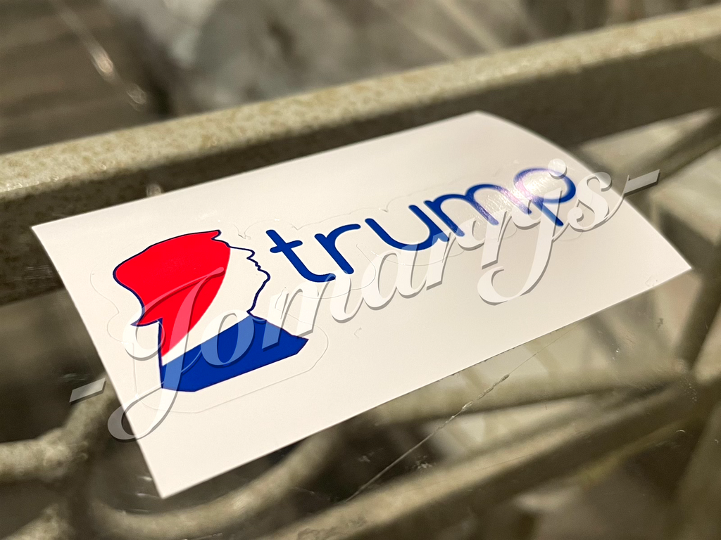 Custom Parody Donald Trump Pepsi Cola Fan funny Sticker Decal MAGA 45 47 vance