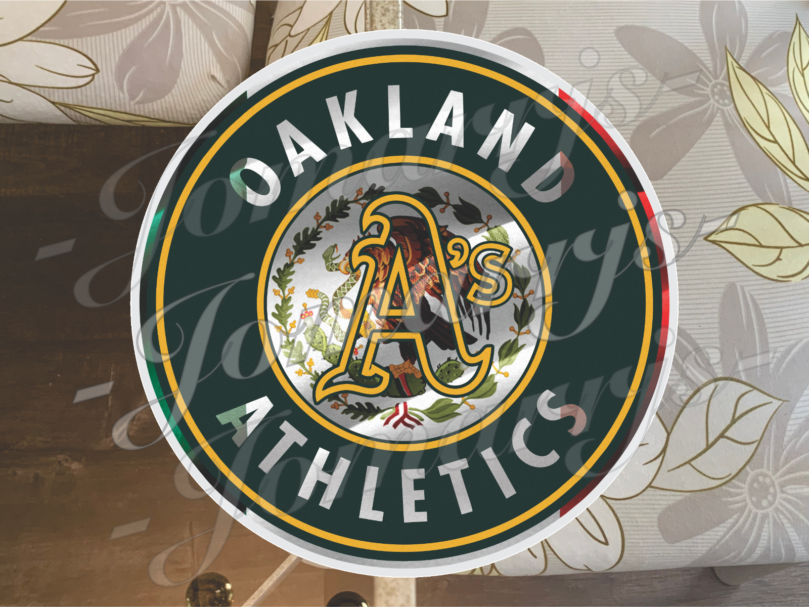 Oakland Athletics Custom Mexico Flag MLB Sticker Decal Vinyl A's Mexican Pride