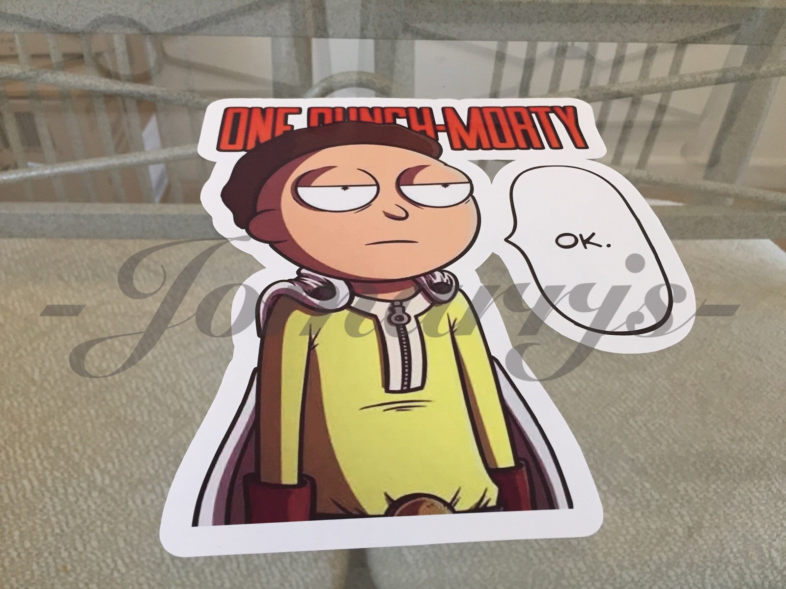 One Punch Morty Man Anime Rick & Morty "OK" Anime Decal Sticker saitama 4"-18"