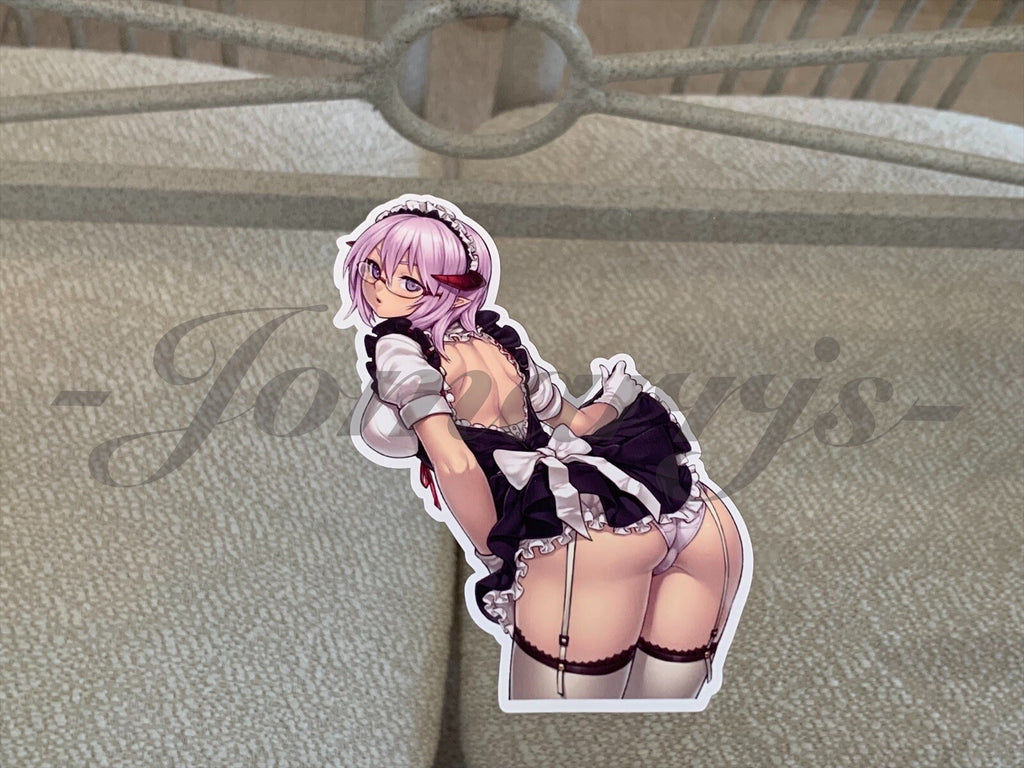 Anime French Maid Girl Sexy Custom Vinyl Sticker Manga