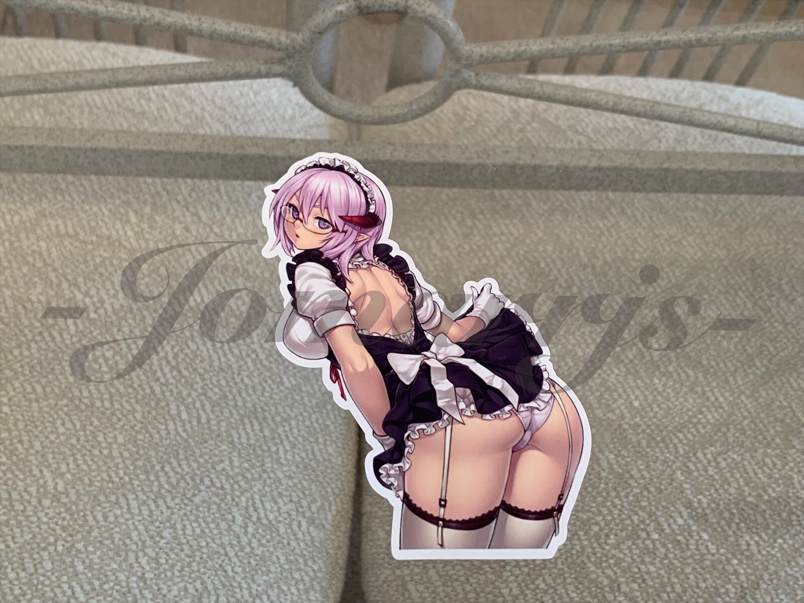 Anime French Maid Girl Sexy Custom Vinyl Sticker Manga