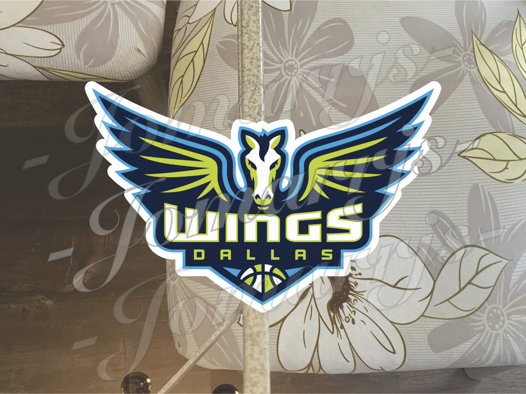 Dallas Wings WNBA Logo Custom Colored Sticker Decal waterproof Sz 2"-18"