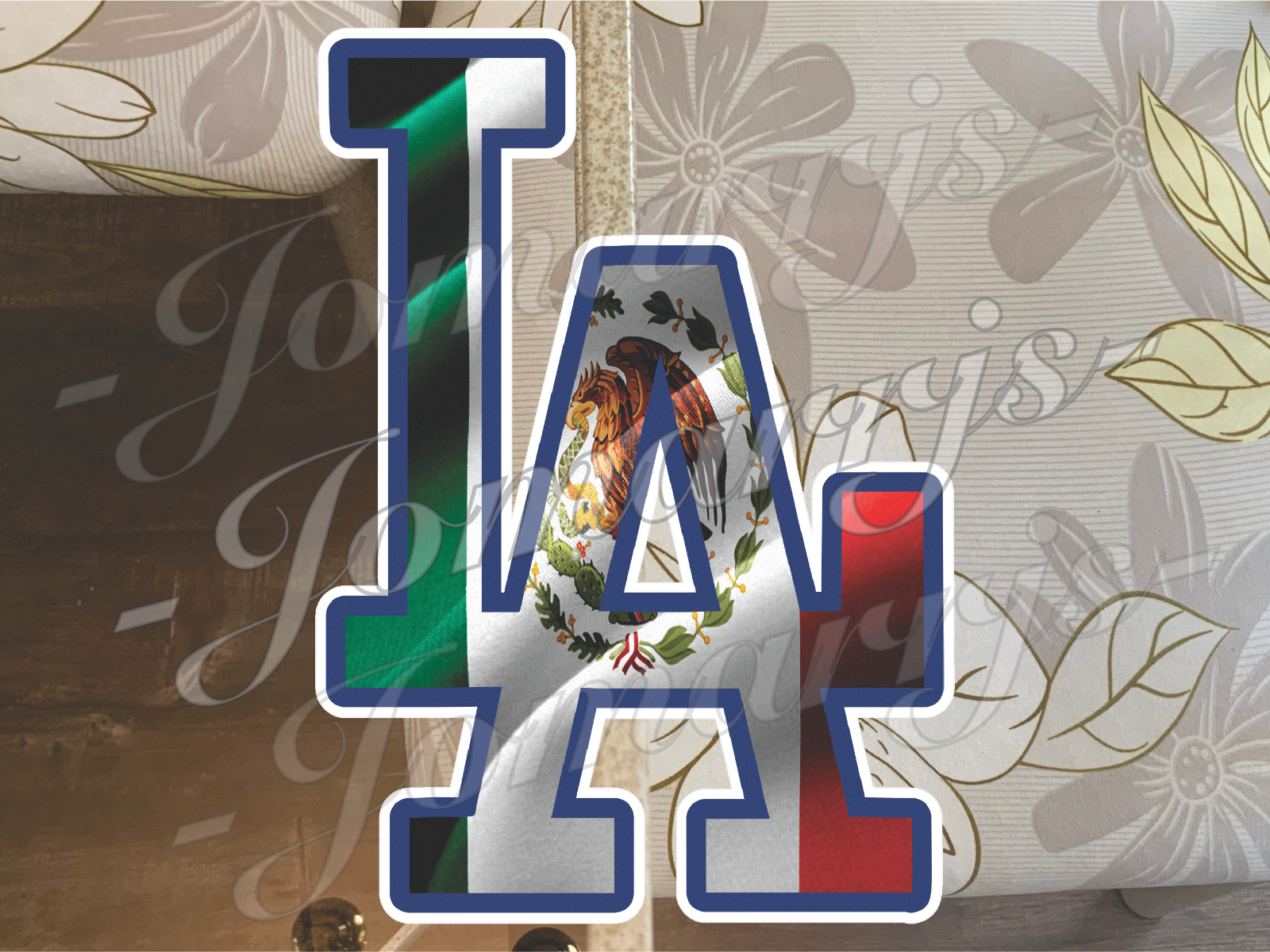 Los Angeles Dodgers Custom LA Mexico Flag Sticker MLB Decal Mexican Pride Fan