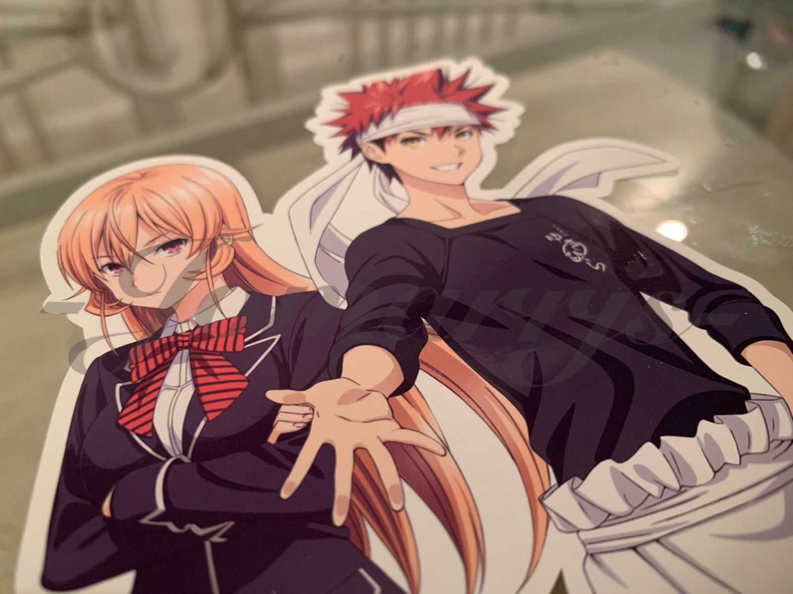 Food Wars! Shokugeki no Soma - Anime - Erina Nakiri & Soma Yukihira Sticker sōma