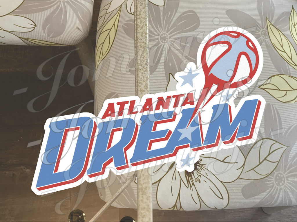 Atlanta Dream WNBA Logo Custom Colored Sticker Decal waterproof Sz 2"-18"