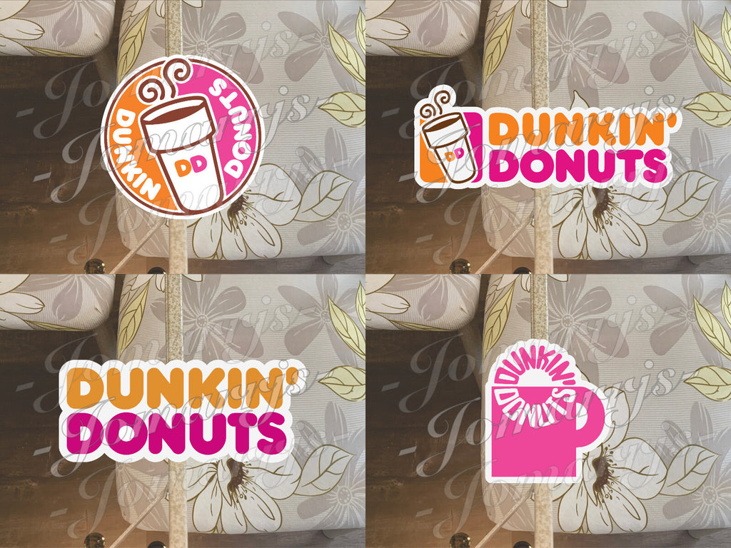 Dunkin' Donuts Logo Custom Colored Vinyl Sticker Decal car tumbler laptop
