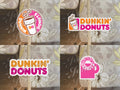 Dunkin' Donuts Logo Custom Colored Vinyl Sticker Decal car tumbler laptop