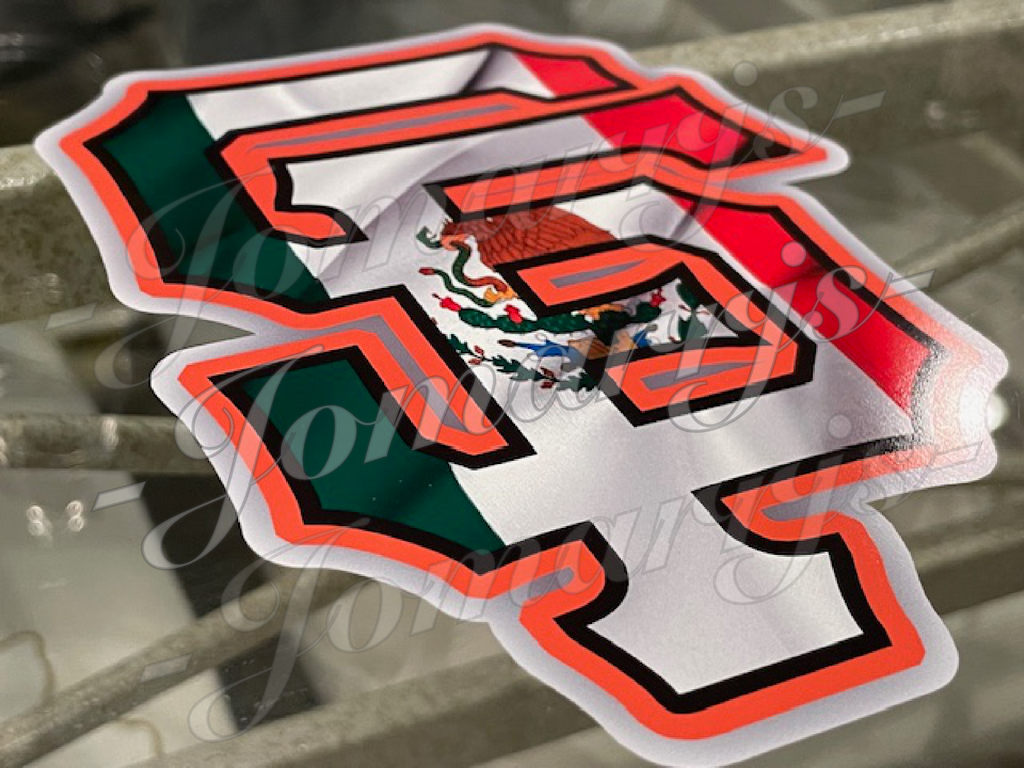 San Francisco Giants Custom Mexico Flag MLB Sticker Decal SF GIGANTES! 2"-18"