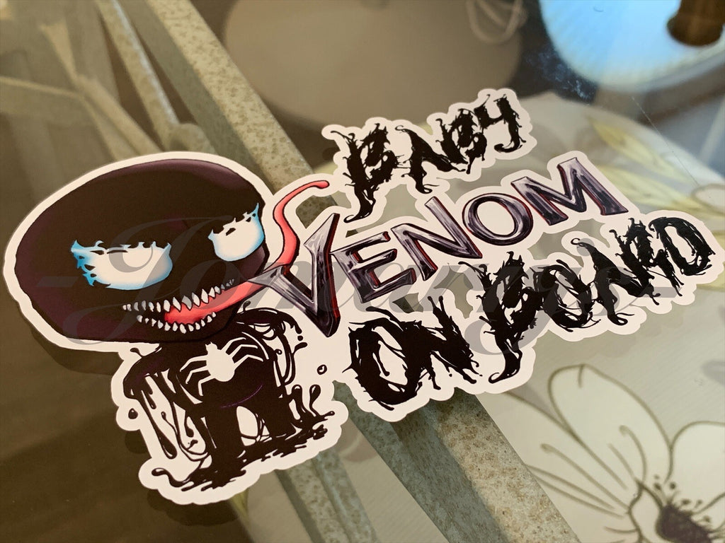 Custom Chibi Venom Baby (or Kid) on Board Sticker Decal Marvel Spiderman comic