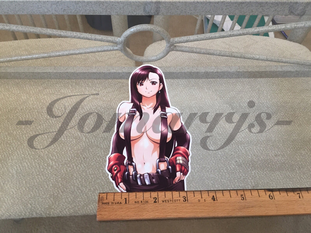Final Fantasy Gaming Tifa Lockhart "Strapped" Sticker Decals Vinyl ff 7 anime