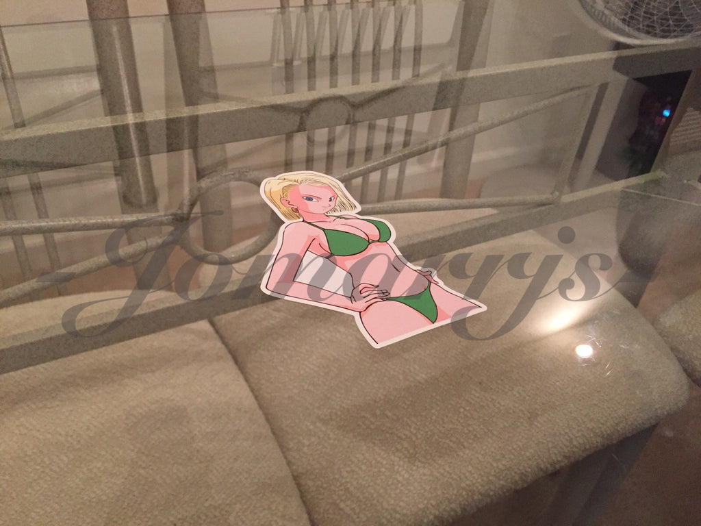 Dragon Ball Z Anime Android 18 Bikini Sun Fun Sticker Decal Vinyl DBZ