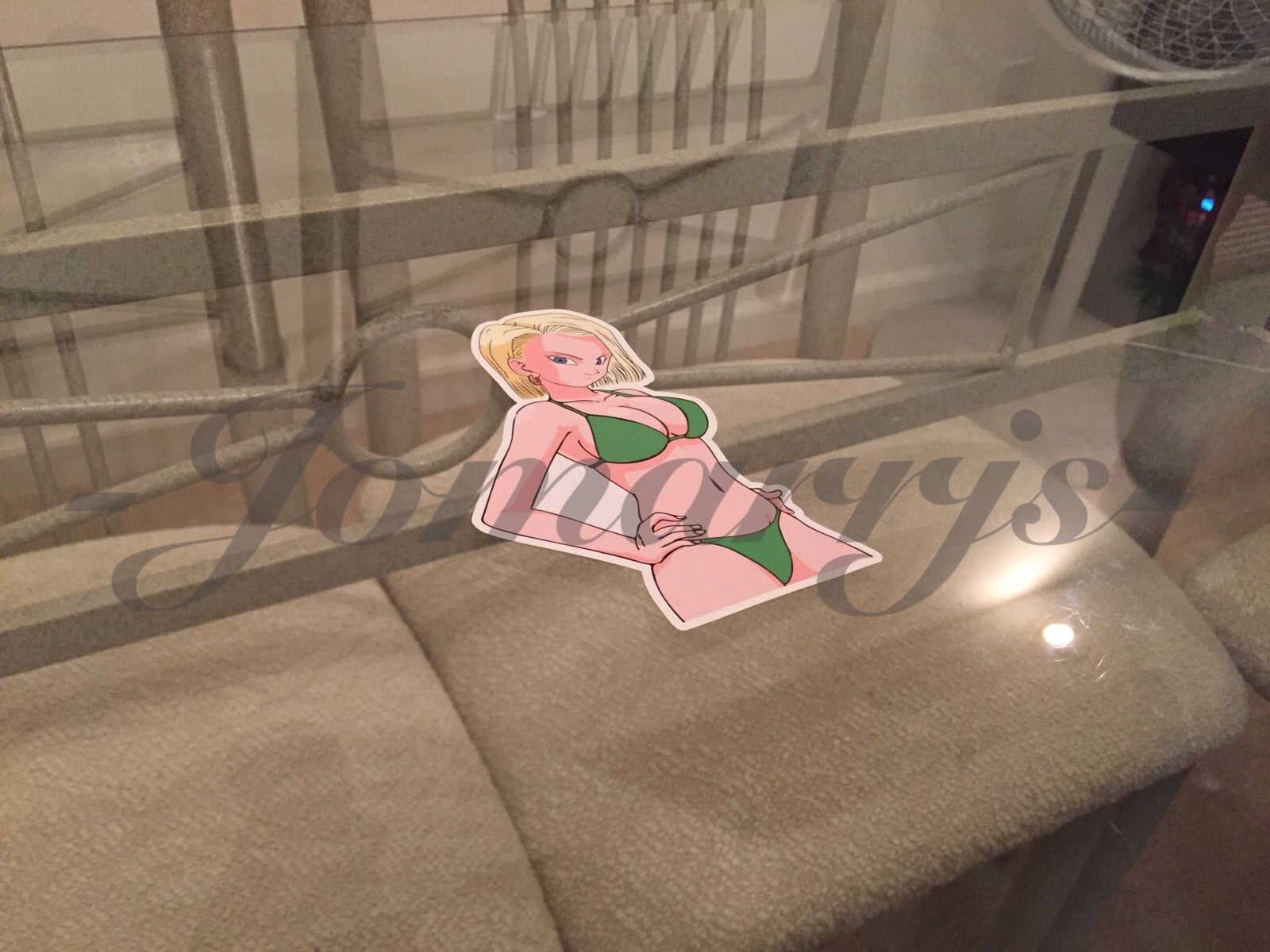 Dragon Ball Z Anime Android 18 Bikini Sun Fun Sticker Decal Vinyl DBZ