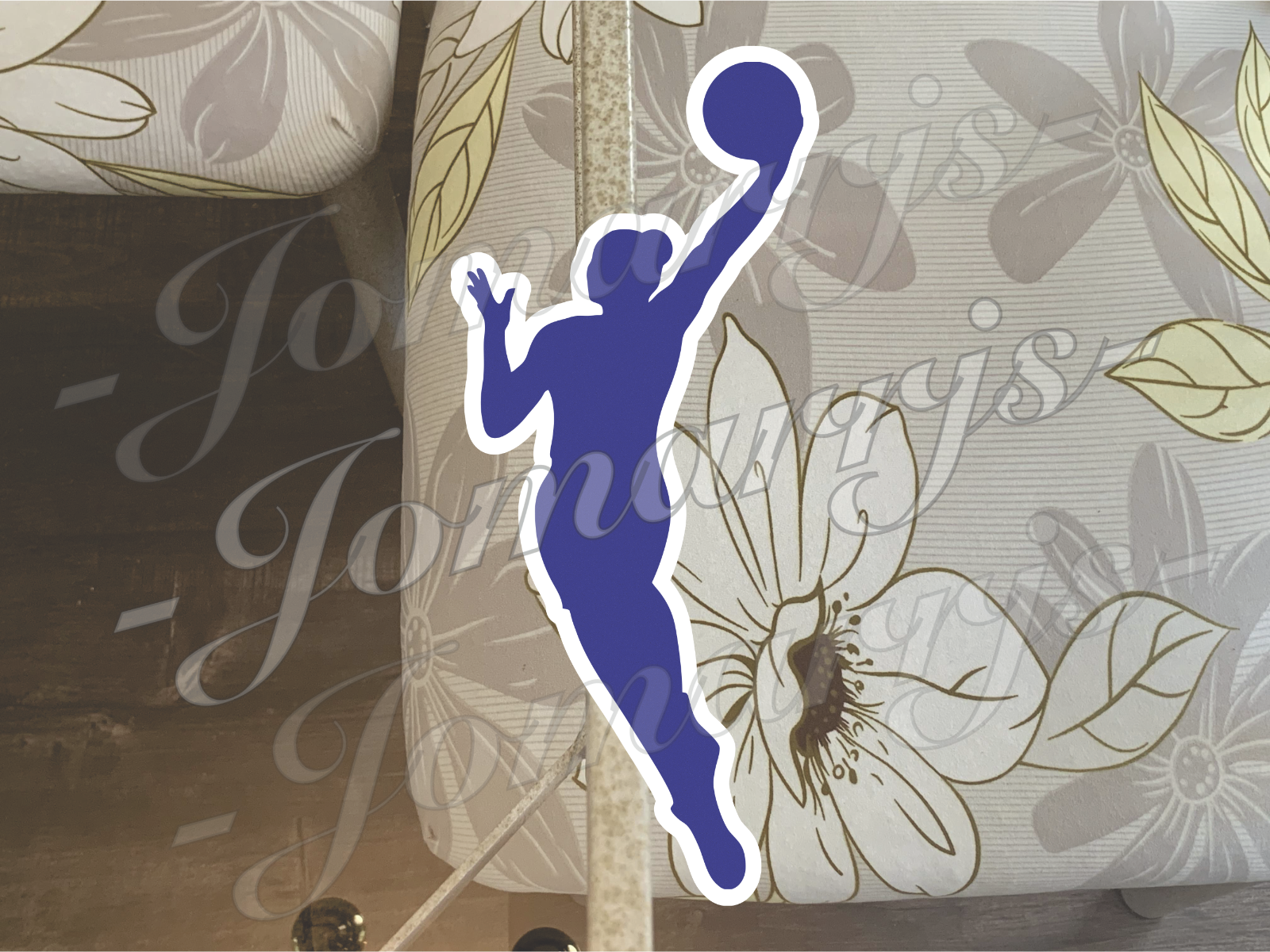 WNBA Logo Custom Colored Decal laptop waterproof tumbler Sz 2"-18"